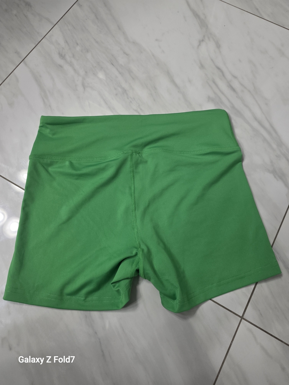 Women’s High-Rise Green Active Shorts - Picture 2 of 2